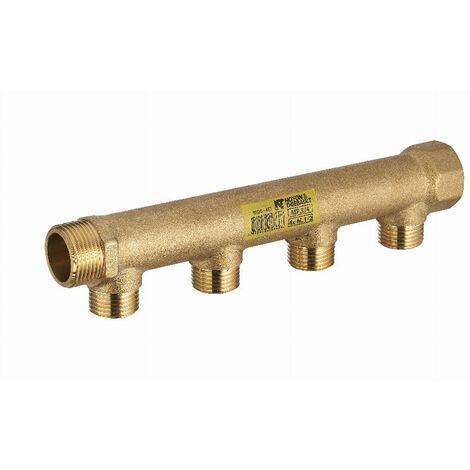 Verteiler männlich weiblich MF3/4' (20x27), 4 Abgänge männlich M1/2' (15x21) Achsabstand 50 mm NOYON & THIEBAULT - 3020-4ET