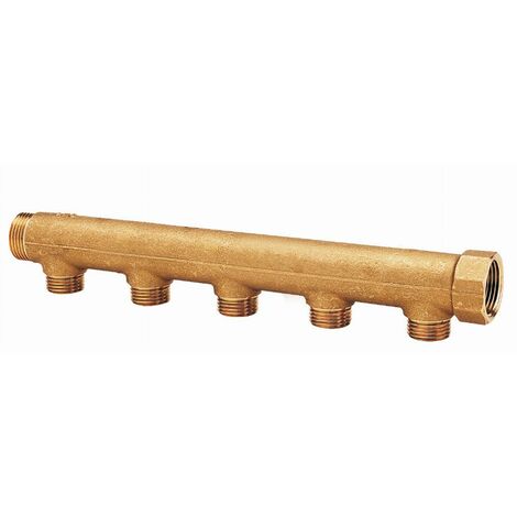 Verteiler männlich weiblich MF3/4' (20x27), 5 Abgänge männlich M1/2' (15x21) Achsabstand 50 mm NOYON & THIEBAULT - 3020-5ET
