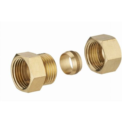 Bikonisches Messingfitting weiblich F1/2' (15x21) für Kupferrohr NOYON & THIEBAULT - Ø 16 mm - 413-1516L1