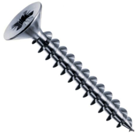 MUSTAD Panelvit Zylinderkopfschraube Pozidriv - Vollgewinde - Weiss verzinkt - Ø2.5x25mm - Packung zu 500 - PVACZP250250B8C