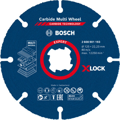 Hartmetallscheibe X-Lock Multiwheel Expert BOSCH 125 mm - 2608901193