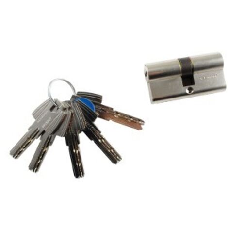 Sicherheitszylinder TESA T60 auskuppelbar - vernickelt - 30 x 30 - Verschiedenes - 5 Schlüssel - T65D3030N
