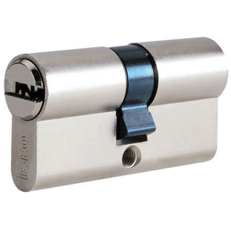 Cavers ISEO City ISR6 Zylinder - 2 verschiedene Eingänge - vernickelt - 40 x 40 mm