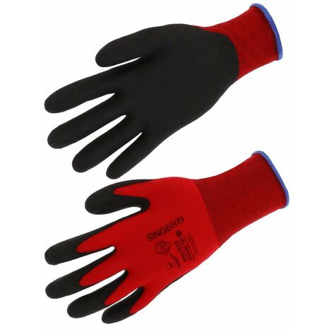 Polyamidhandschuhe SINGER Rot - Größe 8 - NYMR15CFTN08
