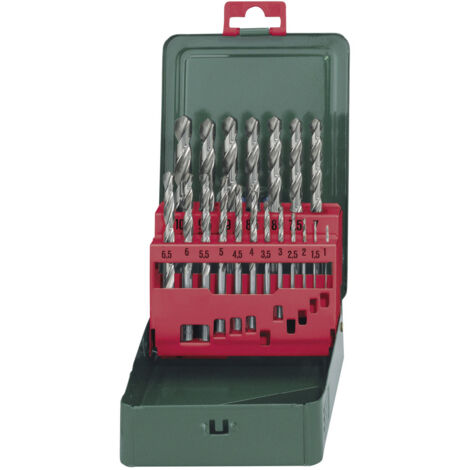Metabo 627153000 HSS Metall-Spiralbohrer-Set 19teilig 1 mm, 1.5 mm, 2 mm, 2.5 mm, 3 mm, 3.5 mm, 4 m