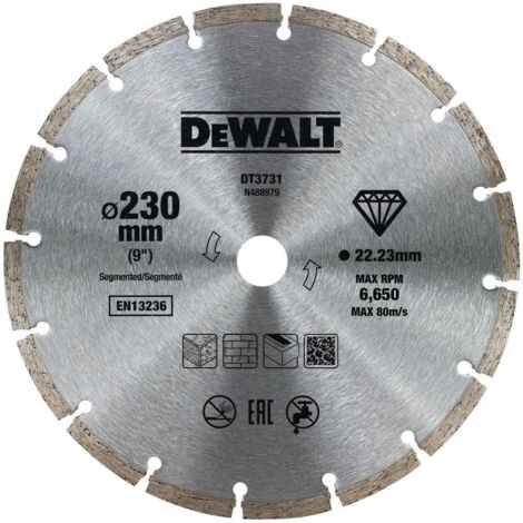 Segmentierte Diamanttrennscheibe DEWALT Ø 230 MM - DT3731