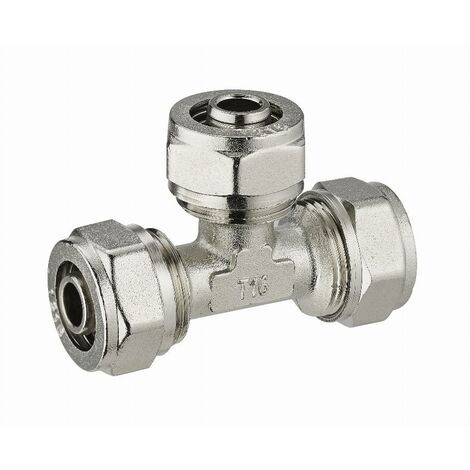 Gleiches T-Stück mit Kompression für Mehrschichtrohr NOYON & THIEBAULT - Ø 16 mm - 3980-16L1