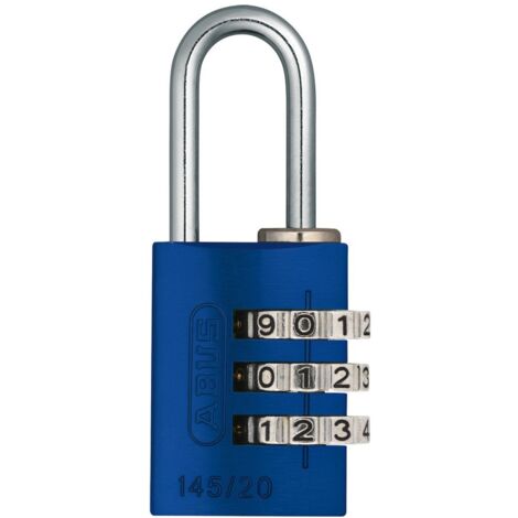 ABUS Aluminium Zahlenschloss 145/20 Blau Lock-Tag - 46605