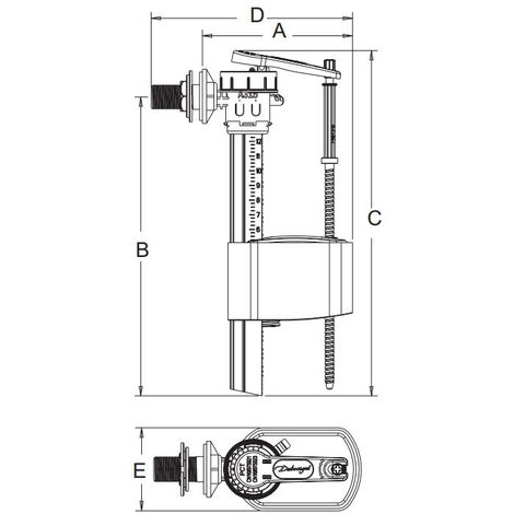 Kippen Universal Schwimmerhahn 3/8 - Komplett Mit Kunststoffkugel 90mm