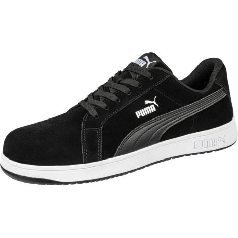 Puma Iconic Wildleder Black Low S1PL ESD FO HRO SR Sicherheitsschuhe - 42 EU - Schwarze