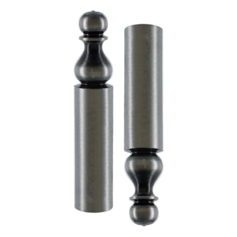 Paar rustikale Steckerabdeckungen Nr. 16 BROS für Stecker Ø13 H.80mm Eisen schwarz - CF-16-A-1380-5