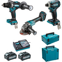 Set aus 3 Maschinen 40 V max Li-Ion 4 Ah XGT (DF001G + GA005G + TD001G) MAKITA - DK0125G301