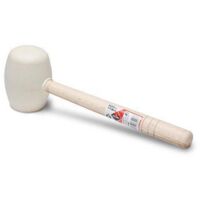 Gummihammer Weiß Rundspitze 500 g RUBI - 66906