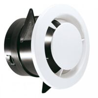 Edelstahl-Lüftungsgitter Rund, 150 Mm – Verstellbar Für Wand Oder Decke, Küche, Bad, Büro