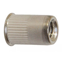 Box von 100 gekerbten ACTON Blindnietmuttern - Ø4 mm - bündiger Kopf Edelstahl A2 - 626334