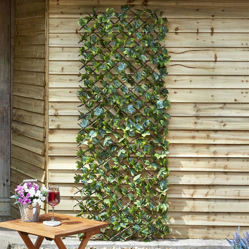 Nature 2x Garten Rankgitter 100x200cm FSC Holz Rankhilfe Blumengitter Spalier 
