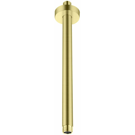 Brausearm Wandarm Duschkopfarm Deckenanschluss Gold gebürstet 1/2" 30 cm