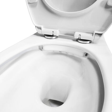 Belvit Komplettset Wand Hänge WC Spülrandlos + Deckel + Vorwandelement + Schallschutz + Betätigungsplatte