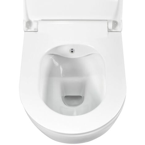 Spülrandloses Wand Hänge WC Spülrandlos Toilette Bidet Taharet Rimless Taharet WC + Deckel