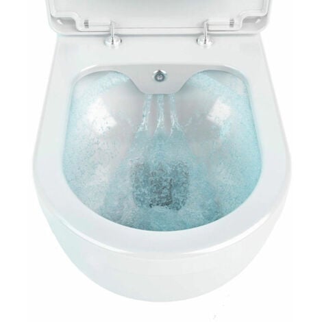 Spülrandloses Wand Hänge WC Spülrandlos Toilette Bidet Taharet Rimless Taharet WC + Deckel