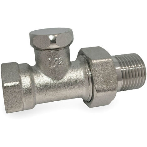 Thermostatventil Rücklaufverschraubung 1/2" Zoll Durchgang Ventil Heizkörper