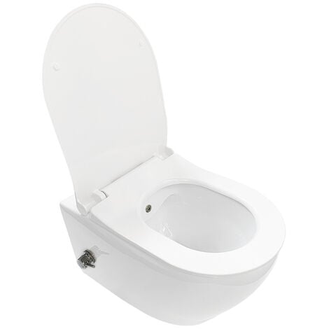 Spülrandloses Taharet Dusch WC inkl. Armatur + Sitz Toilette mit Bidet Funktion