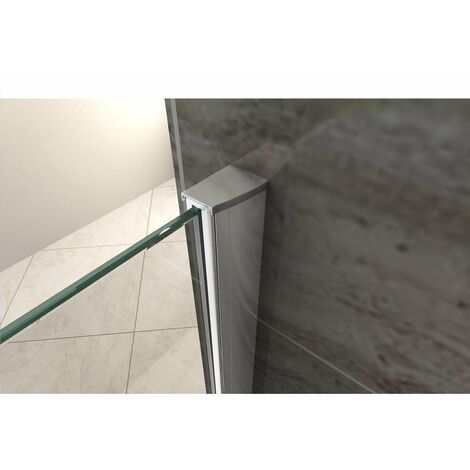 Walk In Dusche Begehbare Duschwand Glas Duschabtrennung Duschtrennwand Glastrennwand Glaswand mit NANO-Beschichtung (BxH) 500 x 2000 mm