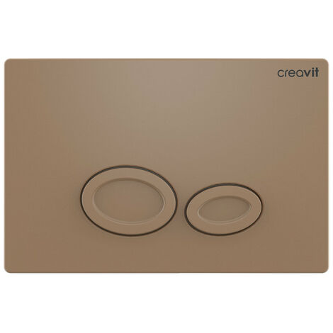 Creavit Drop WC Betätigungsplatte 2-Mengen-Spülung Cappuccino matt