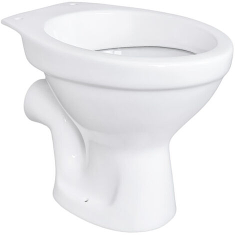 Stand WC Toilette Abgang Waagerecht Wand Tiefspüler Weiß Stehend NEU