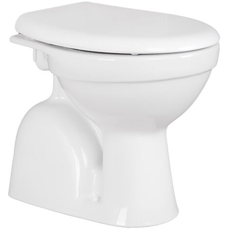 Belvit Dusch WC mit Bidet Funktion – Standtoilette aus Sanitärkeramik mit Taharet, senkrechtem Bodenabgang, Hygienedusche und Softclose WC-Deckel