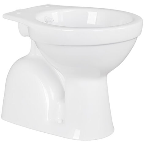 Belvit Dusch WC mit Bidet Funktion – Standtoilette mit Taharet, senkrechtem Bodenabgang, Hygienedusche, Sanitärkeramik ohne WC-Sitz