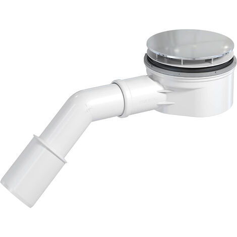 PREVEX Showerloc flache Ablaufgarnitur mit Siphon für Duschkabinen 90 mm aus recyceltem Kunststoff
