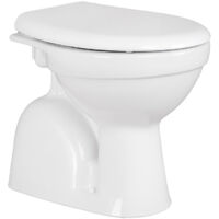 Belvit Dusch WC mit Bidet Funktion – Standtoilette aus Sanitärkeramik mit Taharet, senkrechtem Bodenabgang, Hygienedusche und Softclose WC-Deckel