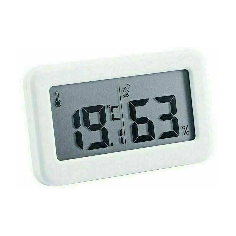Indication du Niveau de Confort pour Jardin Cusine Bureau Noir Thermomètre Hygromètre Numérique 2PCS Thermomètre Interieur Humidité/Température Mesure Haute Précision ℃/℉ Commutable 