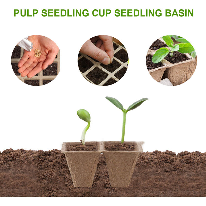 Pot Semis Pots 50Pcs de Germination de PP Plantation Pots pour Fleur et Plante Semis Plateau de Semis Type 1 