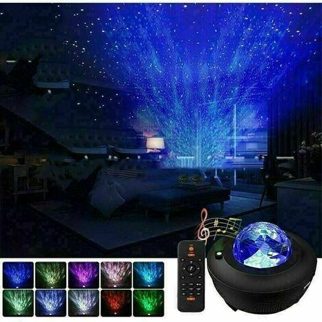 Bluetooth Musique Projecteur Galaxie pour Chambre,Enfants,Fête,Cadeau LED Projecteur Ciel Étoile,360° Rotatif et 14 Modes Lumières Veilleuse Enfant 