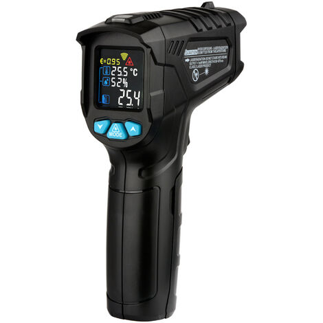 Thermomètre infrarouge, pistolet de température laser infrarouge numérique sans contact IR01A avec émissivité réglable, thermocouple K, pour la cuisson, les grillades et l'industrie