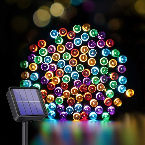 DEL multicolore solaire String lumière imperméable Fée Lampe Pour Noël Décoration