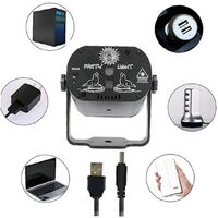 Projecteur LED UV Party Light Lampe USB RGB DJ Projecteur Lumière Disco Télécommande éclairage Rechargeable pour Lumiere Scene Jardin Salon Accueil Karaoké Bar Décoration Halloween Fête D/'anniversaire