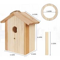 THSINDE Nichoir de fenêtre d'extérieur avec longe à ventouse solide - Nichoir d'extérieur en bois transparent, conception de nid d'oiseau transparent pour une observation facile, meilleur cadeau pour les enfants