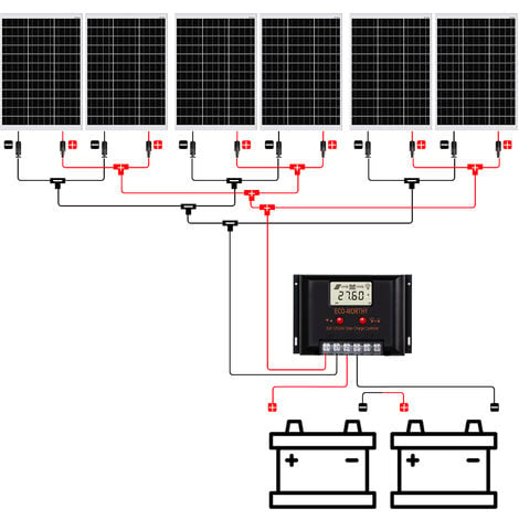 Eco Worthy Kit Completo De Panel Solar De W Y V Con Panel Solar