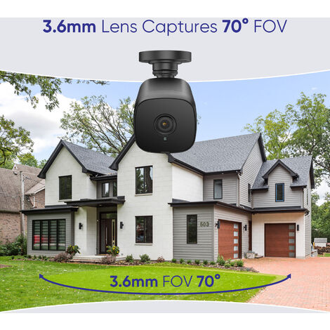 SANNCE 8CH Kit di videosorveglianza 5MN DVR 2×5MP Telecamera IR Visione notturna Impermeabile IP66 Sistema di telecamere di sicurezza con accesso remoto