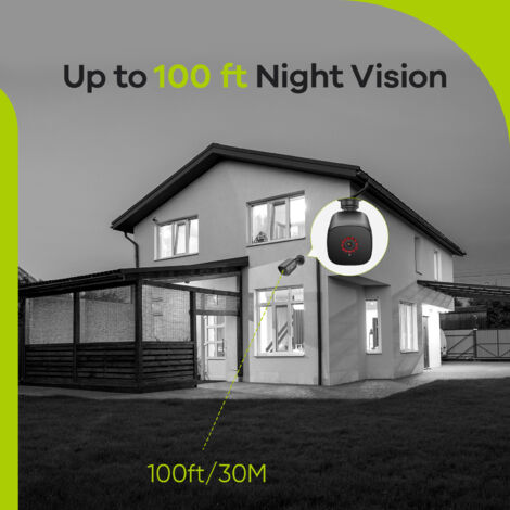 SANNCE kit di videosorveglianza 1080p TVI Telecamera di sicurezza cablata con visione notturna bullet 20m resistente alle intemperie IP66 - 4 telecamere bullet