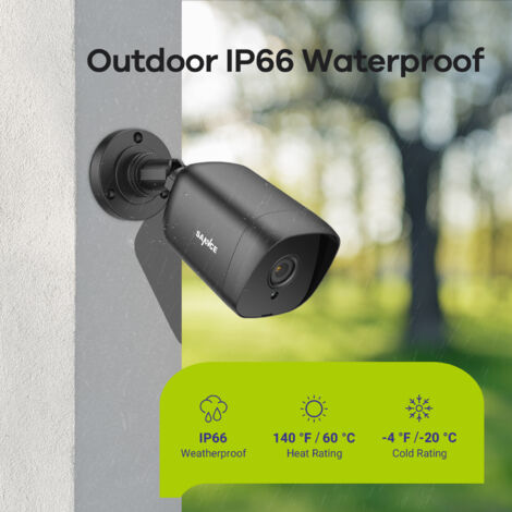 SANNCE kit di videosorveglianza 1080p TVI Telecamera di sicurezza cablata con visione notturna bullet 20m resistente alle intemperie IP66 - 4 telecamere bullet