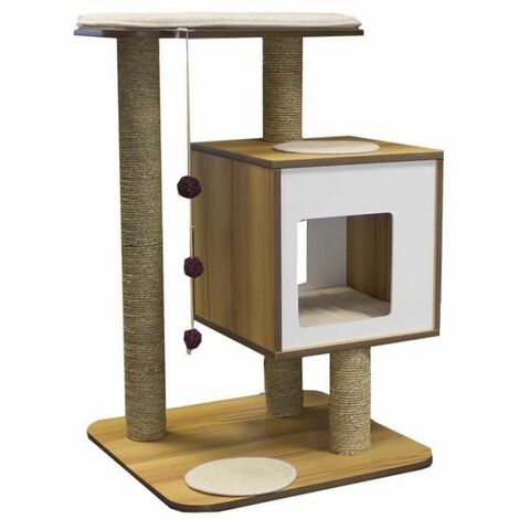 Vesper Arbre A Chat Base Noyer 60 5 X 56 X 81 5 Cm