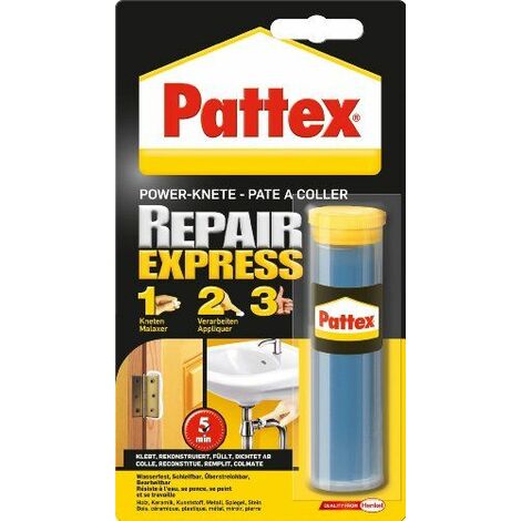 Pâte epoxy bi-composante pour collages Pattex 100% Pâte à réparer multi-usages 
