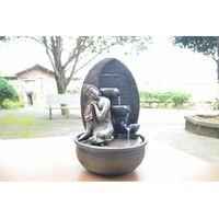 Zen\'Light Bouddha Grace Fontaine, Résine, Bronze, 26 x 26 x 40 cm