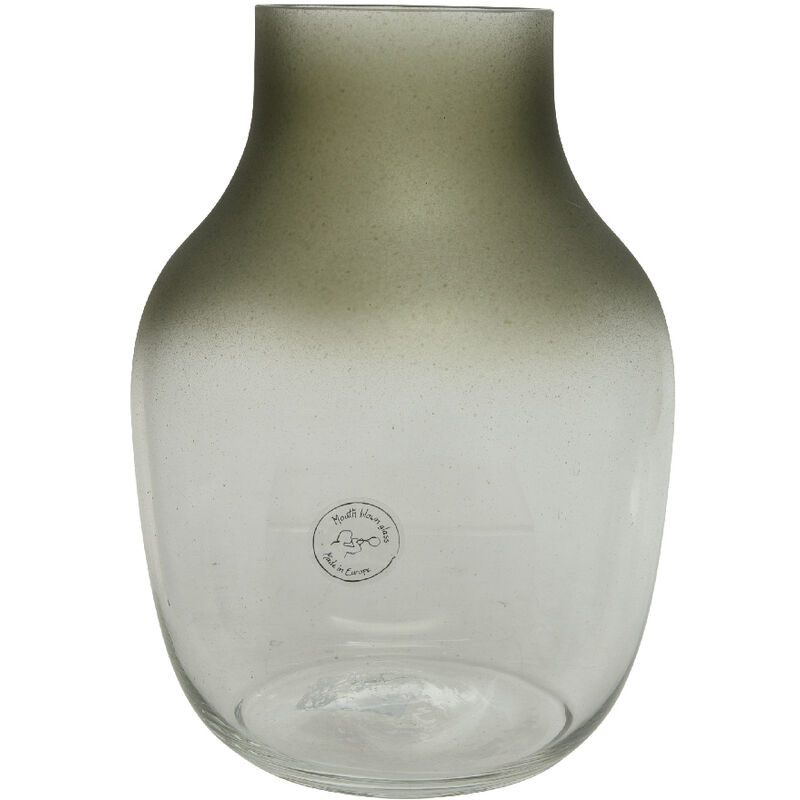 Vaso decorativo vaso in vetro trasparente H 12 cm, Ø 19 cm
