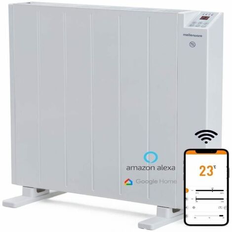 Mellerware - Emisor Térmico Bajo Consumo Comfy! 1200W WIFI | Programable 3 Modos +Temp. Ajustable + Función Ventana Abierta | Temporizador | Radiador Eléctrico Potente |20m2| Google Home Alexa |Medium