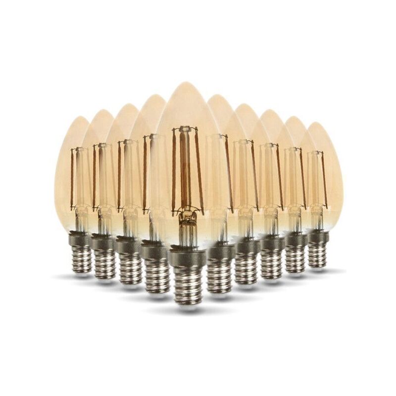 Lexman Set di 6 lampadine a LED E14, attacco Edison a vite, 470 Lm 5 W  equivalenti 40 W bianco caldo 2700 k : : Illuminazione